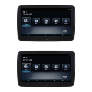 Set LCD monitorů 11,6" OS Android/USB/SD s držákem na opěrku pro Mercedes-Benz