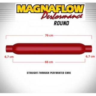 Sportovní rezonátor Magnaflow RED průměr 67 mm, délka 760 mm