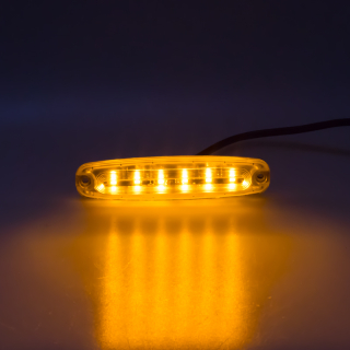 PREDATOR Ultra Slim 6x5W LED, 12-24V, oranžový, ECE R65
