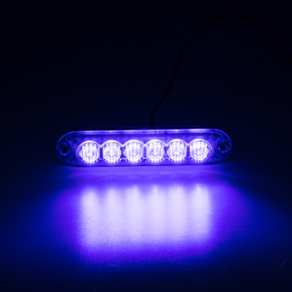 PREDATOR 6x3W LED, 12-24V, modrý, ECE R10