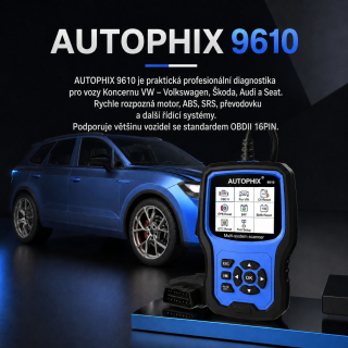 Autodiagnostika Autophix 9610 OBDII pro VW, Škoda, Seat, Audi