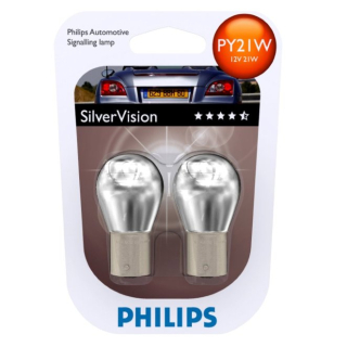 ŽÁROVKA 21W BAU15S PHILIPS SILVERVISION - DO BLINKRŮ (2 KS)