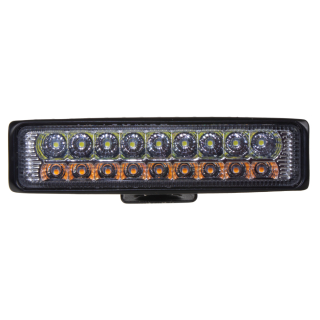 LED světlo obdélníkové, bílá + oranžová, 18x3W, ECE R10