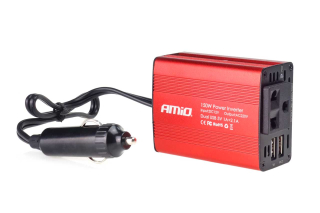 Měnič napětí AMiO 12V/230V 150W/300W 2xUSB PI01