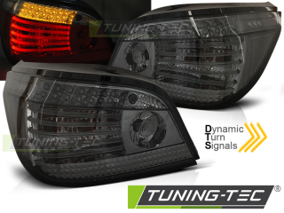 ZADNÍ SVĚTLA BMW E60 2003-2007, KOUŘOVÉ S LED DYNAMICKÝM BLINKREM