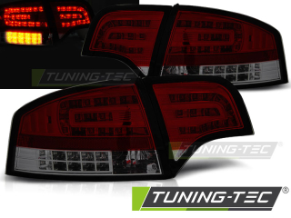 ZADNÍ SVĚTLOMETY, SVĚTLA, LAMPY LED AUDI A4, 2005-2008, SEDAN, RED SMOKE