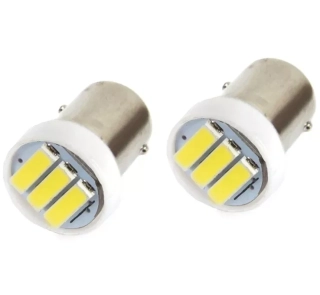 Parkovací diodové žárovky BA9S - 3 SMD LED 7020 - bílé (2 ks) - Amio