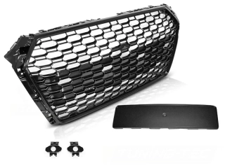 Přední maska Audi A4 B9 15-19 lesklá/černá RS4 STYLE PDC