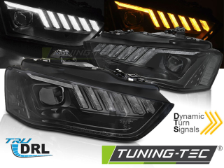 Přední světlomety XENON LED černé SEQ BLINKR AUDI A4 B8 12-15
