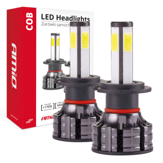 LED žárovky H7 COB LED 4side AMIO 2ks