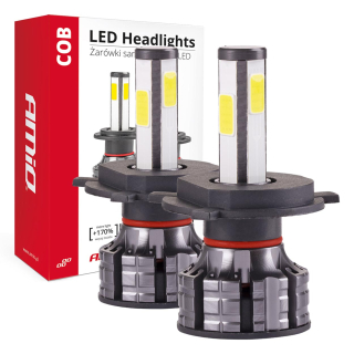 COB LED žárovky H4 6500 K / 3800 LM Amio