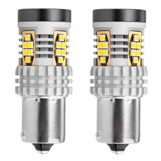 LED žárovky BA15S CAN-BUS- 24 SMD - bílé (2 ks) - Amio