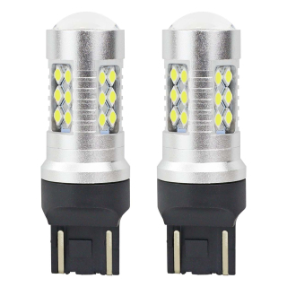 CAN-BUS žárovky T20 W21/5W (7443) 24 SMD LED bílé 5500K, AMIO, 2 ks