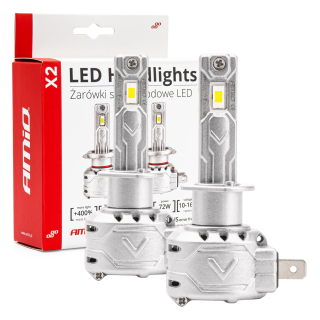 LED žárovky H1 AMIO LED X2 Series CAN-BUS, bílé 6500K | 7920 LM, 2 ks