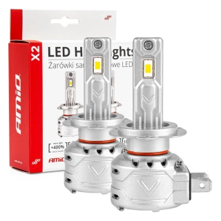 LED žárovky H7 X2 Series CAN-BUS, bílé 6500K | 7920 LM, 2 ks AMIO 