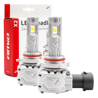 LED žárovky HB3 AMIO LED X2 Series CAN-BUS, bílé 6500K | 7920 LM, 2 ks