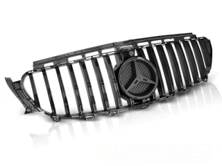PŘEDNÍ MASKA MERCEDES W213, 2016-2018, GT-R STYL, LESKLE ČERNÁ