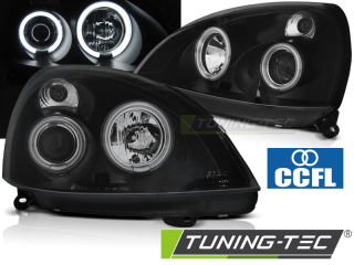 Přední světlomety RENAULT CLIO II 06.01-09.05 ANGEL EYES CCFL BLACK