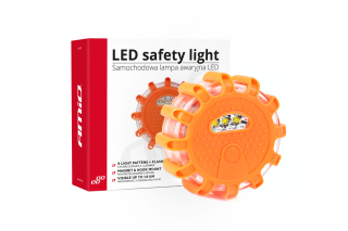 LED výstražné světlo oranžové 12 + 3LED na 3x baterii