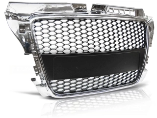 PŘEDNÍ MASKA BEZ ZNAKU RS TYPE AUDI A3 8P, 2008-2013, CHROMOVĚ ČERNÁ