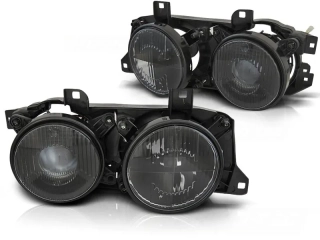 PŘEDNÍ SVĚTLA, SVĚTLOMETY, LAMPY BMW E32, E34, ČERNÉ