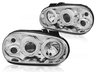 Přední světla VW Golf IV 98-03 ANGEL EYES CCFL chrom