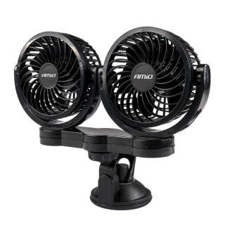 Ventilátor do auta s přísavkou 2x4" 24V