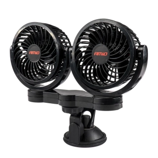 Ventilátor do auta 12V  DUO, 2x108 mm, na přísavku