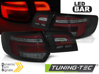 Zadní světla Audi 8P 5D 03-08 - červená/černá LED BAR SEQ SPORTBACK