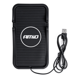Bezdrátová Qi nabíječka do auta AMIO 3.0 15W s USB, 186x103 mm
