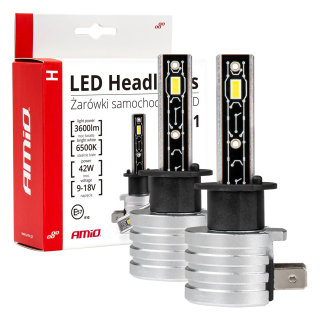LED žárovky H1 AMIO LED H-mini, bílé 6500K | 3600 LM, 2 ks