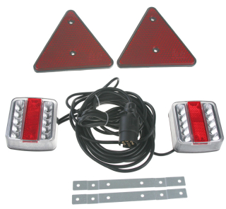 2x sdružená lampa zadní LED s trojúhelníkem včetně kabeláže a připojení 7pin