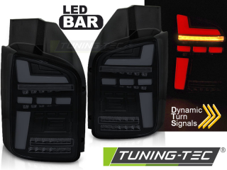 Zadní světla VW T6 15-19 dvojité dveře - černá/kouřová LED BAR SEQ