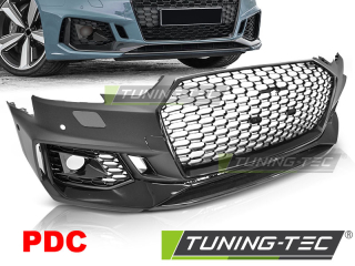 PŘEDNÍ NÁRAZNÍK SPORT, AUDI A4 B9, 2015-2019, PDC, ČERNÝ LESK