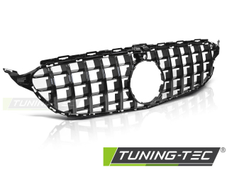 Přední maska Mercedes W205 14-18 chrom lesklá černá GT-R LOOK