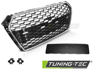 Přední maska Audi A4 B9 15-19 chrom/černá RS4 STYLE PDC