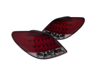 Zadní světla Peugeot 207 05/06-06/09 3D/5D červená/kouřová LED BAR