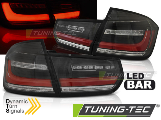 ZADNÍ SVĚTLA, LED SVĚTLOMETY, LAMPY BMW F30 2011-2018, LED BAR, SEQ, ČERNÉ