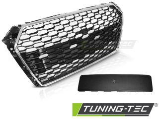 Přední maska Audi A4 B9 15-19 chrom/černá RS4 STYLE