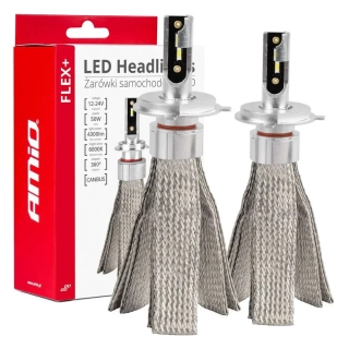 LED žárovky hlavního svícení LED AMiO FLEX+ H4 CANBUS 6000K 12V 24V AMIO