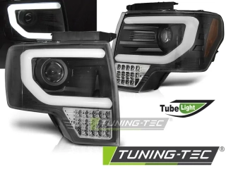 Přední světla Ford F-150 MK12 08-14 TUBE LIGHT - černá