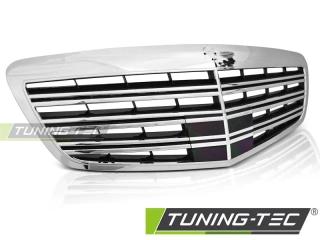 PŘEDNÍ MASKA MERCEDES W221 2005-2009 CHROMOVO ČERNÁ