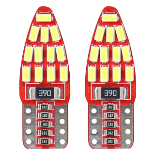 LED žárovky W5W T10 CAN-BUS 24 SMD LED, bílé 6000K, 2 ks AMIO