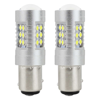 LED žárovky CAN-BUS BAY15D 24 SMD bílé, AMIO, 2 ks