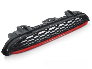 PŘEDNÍ MASKA MINI COOPER F55/F56/F57, 2014-2021, SPORT STYLE, ČERNÁ-ČERVENÁ