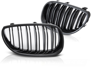 PŘEDNÍ MASKA, LEDVINKY BMW E60, E61, 2003-2010, ČERNÝ LESK
