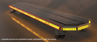 SLIM LED rampa 1220mm, oranžová, 12-24V, 36+168LED, ECE R65
