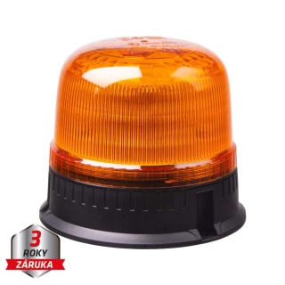 LED maják oranžový, 12-24V, 24x LED, pevná montáž, HOMOLOGACE R65