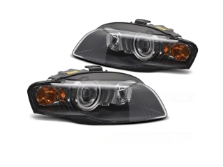 Přední xenonová světla, světlomety, lampy Audi A4 B7, 2004-2008, černé