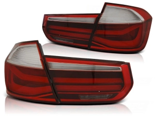Zadní světla BMW F30, 2011-2015, led bar, červené, kouřové